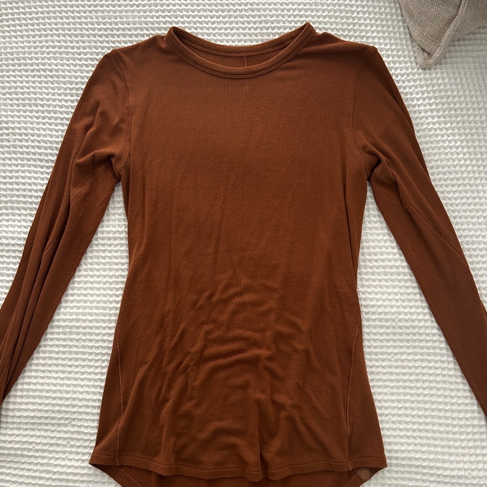 Burnt Orange Long Sleeve Top
